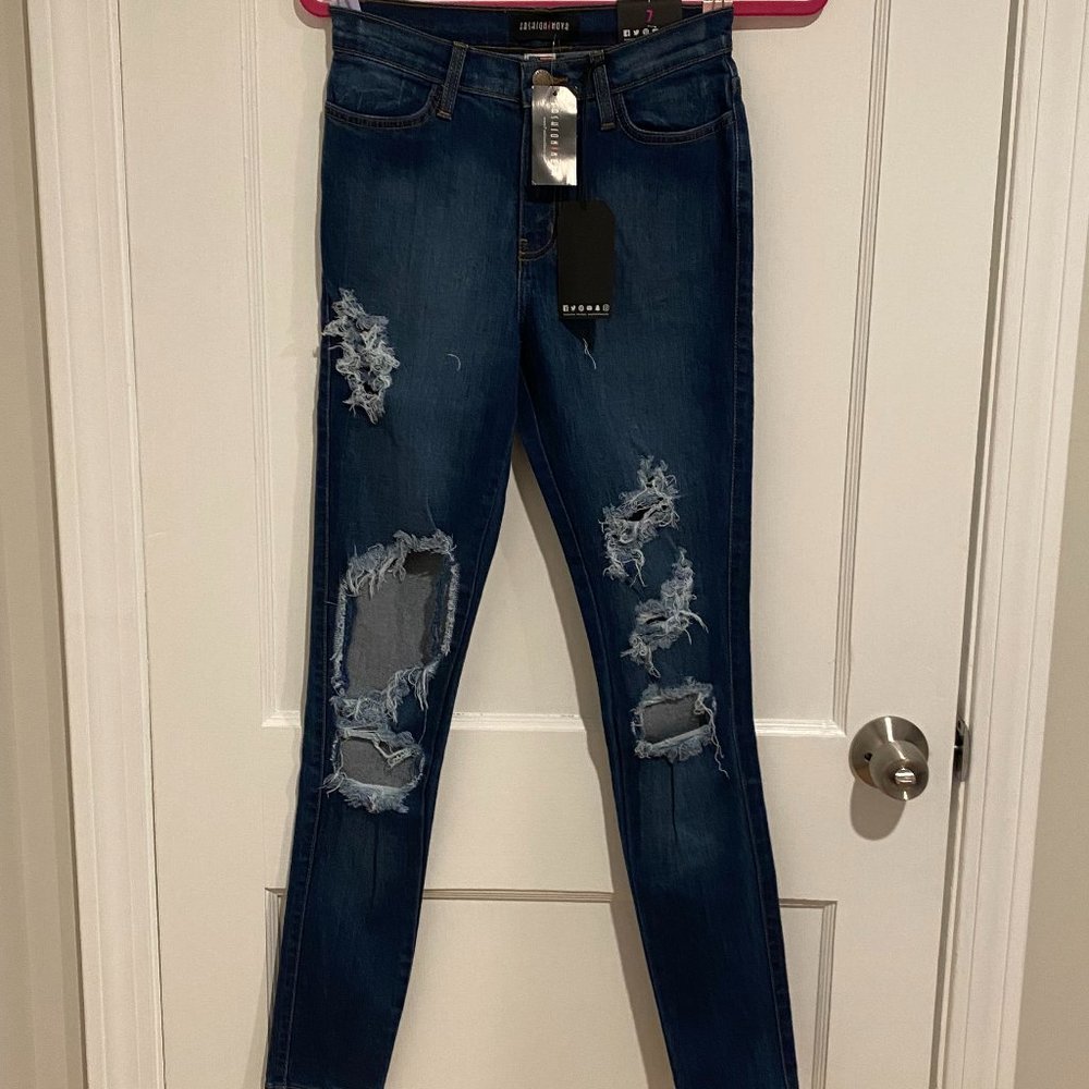 Fashion Nova Jeans Medium Blue Wash, NWT, Size 7